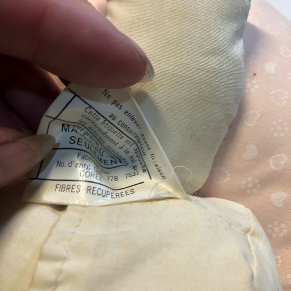 Vintage Doll Sitting Laying MOON STUFFED PLUSH Baby nursery Room Decor cream pnk - Picture 10 of 11